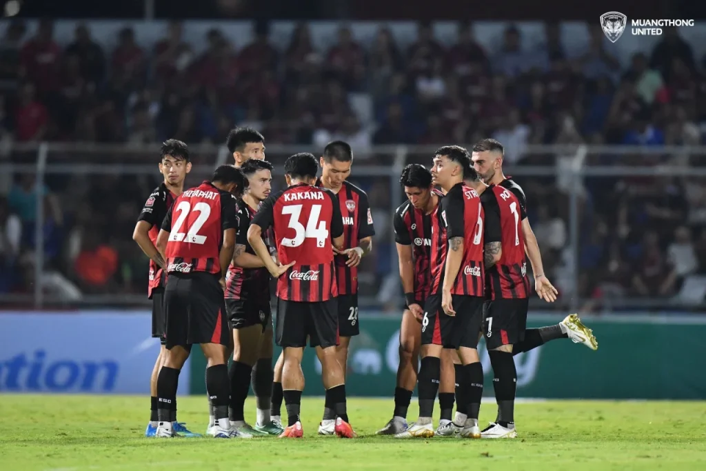 Lịch thi đấu khó khăn khiến Muangthong United đối mặt với nguy cơ xuống hạng. Ảnh: Muangthong United