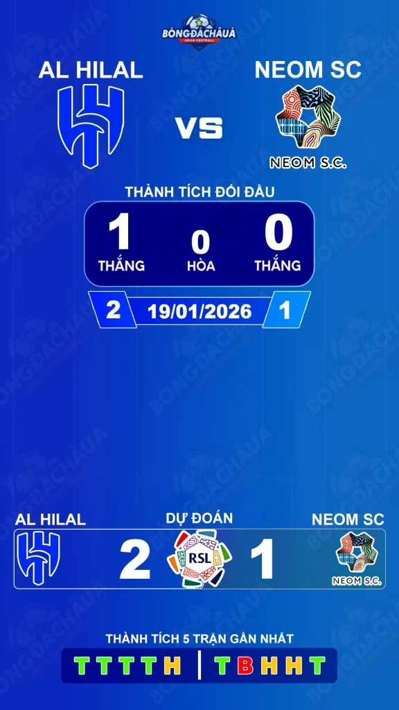 Al Hilal đối đầu Neom SC