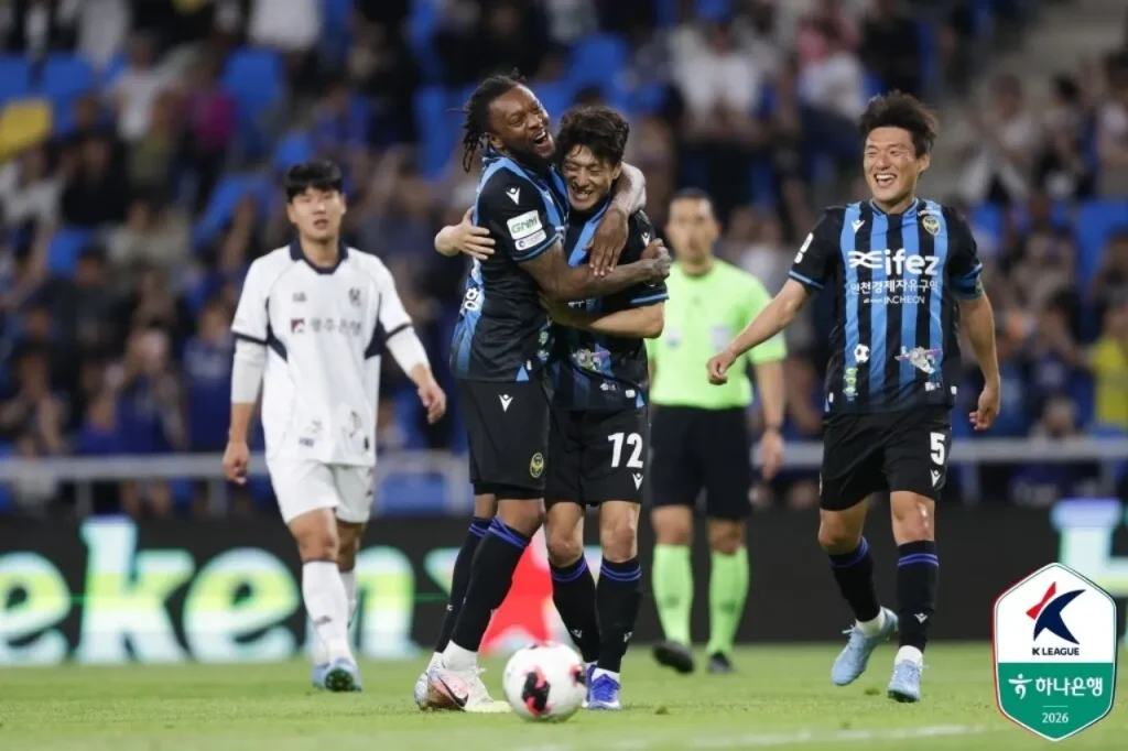 Incheon United vòng 15 k league 2026
