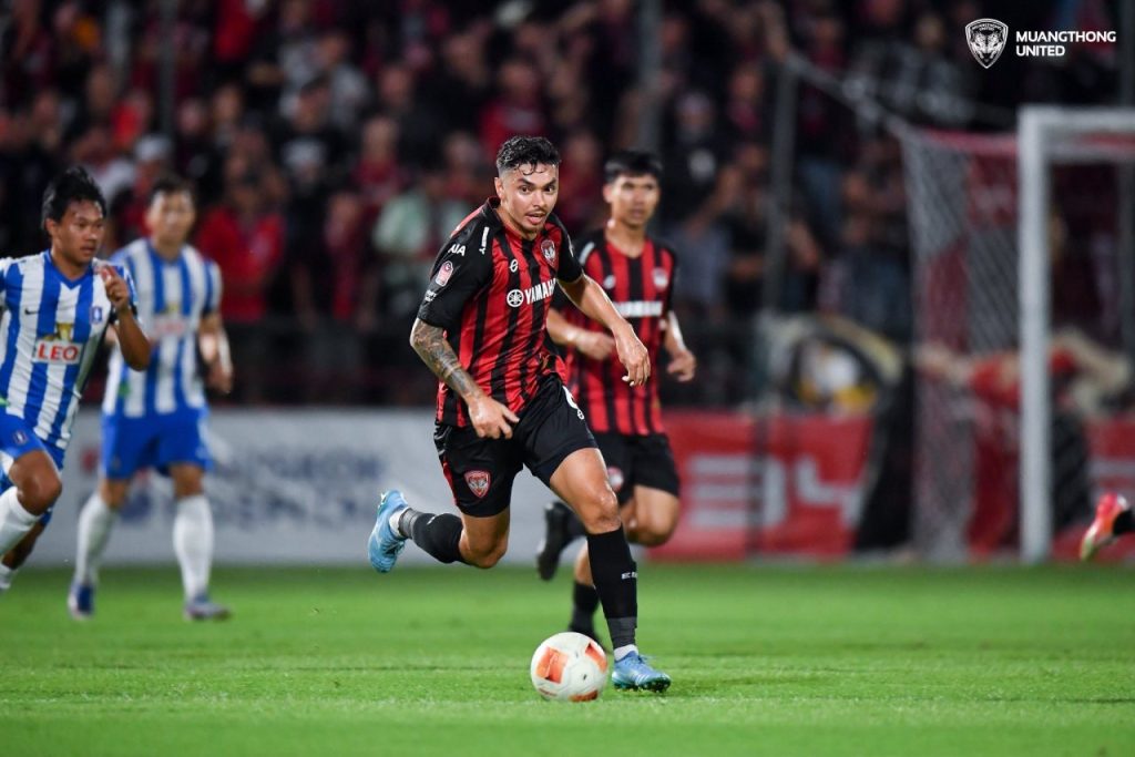 Muangthong United đang ở vị thế chủ động nhất cho tấm vé trụ hạng. Ảnh: Muangthong United