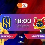 Sông Lam Nghệ An đối đầu Ninh Bình FC, 18h00 ngày 16052026