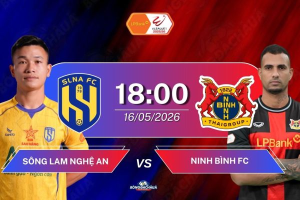 Sông Lam Nghệ An đối đầu Ninh Bình FC, 18h00 ngày 16052026