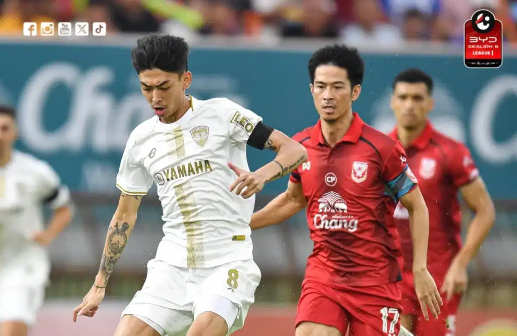 Sukhothai FC đánh bại Muangthong United với cách biệt 3-0, chính thức trụ hạng thành công. Ảnh: Sukhothai