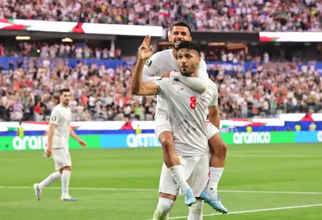 Iran chiến đấu quật khởi, hiện đang tạm giữ vị trí thứ hai bảng G. Ảnh: FIFA