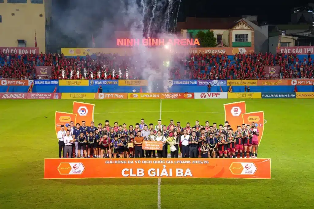 Giải ba V-League 2025/26 thuộc về CLB Ninh Bình FC. Ảnh: VFF