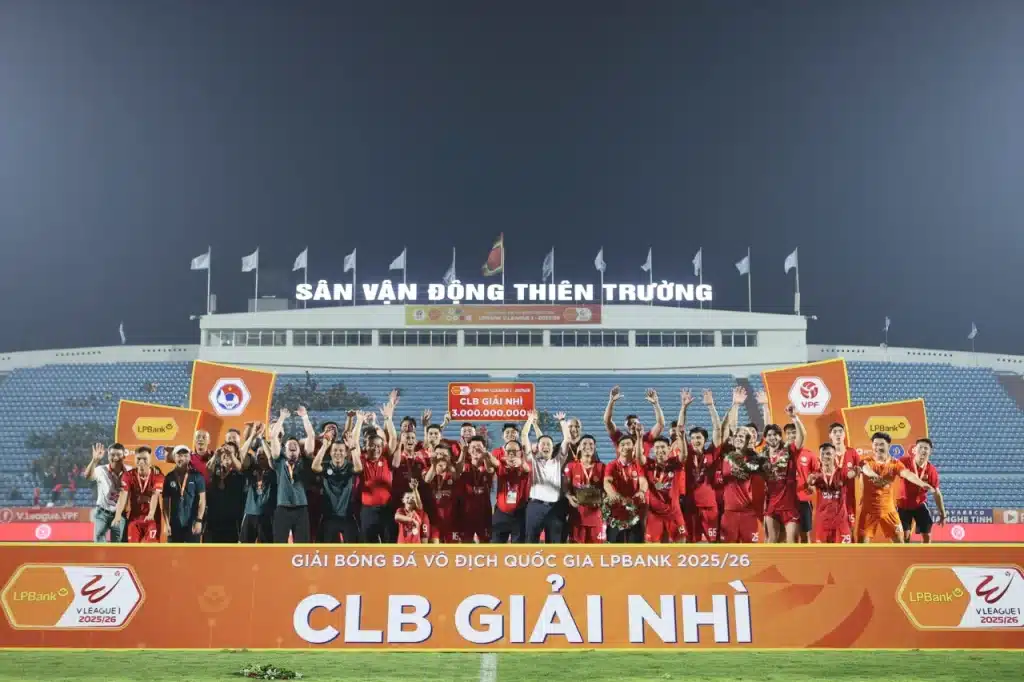 CLB Thể Công - Viettel xuất sắc giành vị trí á quân V-League 2025/26. Ảnh: VFF