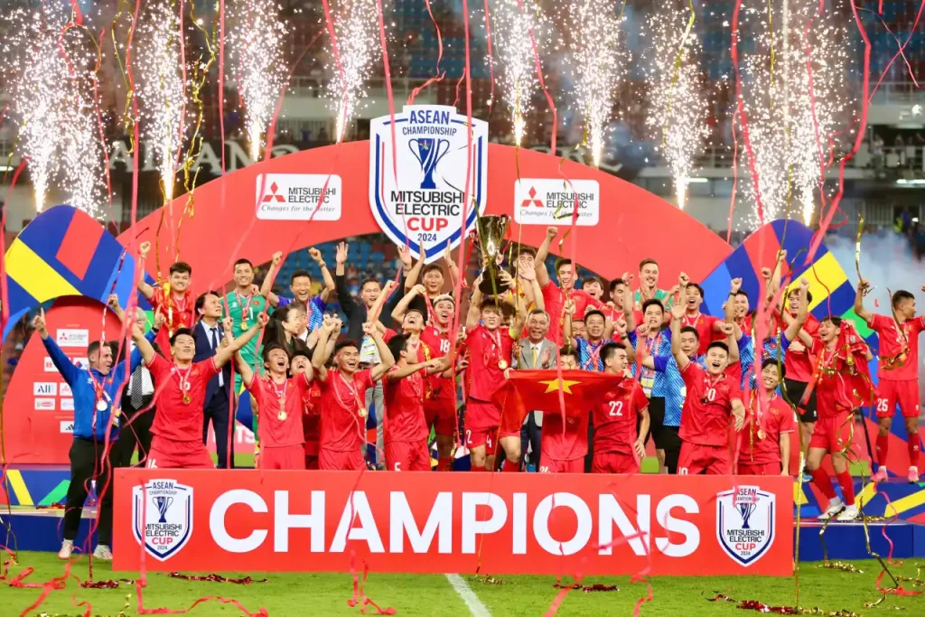 Đội tuyển Việt Nam từng vào đến tứ kết Asian Cup 2019 dưới thời HLV Park Hang-seo. Ảnh: VFF