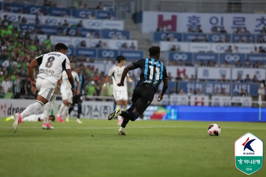 INcheon united 1-0 jeonbuk vòng 18 k league 2026